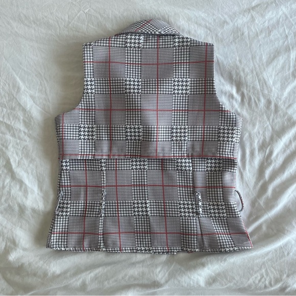 Houndstooth plaid vest suit set - Picture 7 of 13